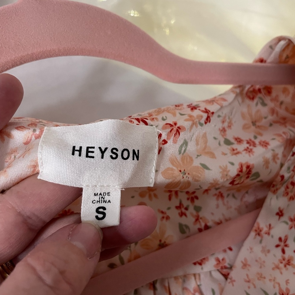 Heyson Floral Long Sleeve Peasant Top - Picture 3 of 3